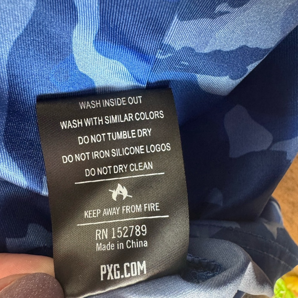 STILL AVAILABLE- PXG Blue Camouflage Pullover - Picture 6 of 6